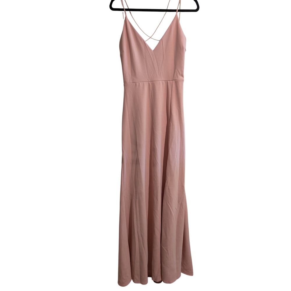 Windsor Maxi Dress Womens Large Blush Pink Island Beauty V-Neck Open Back